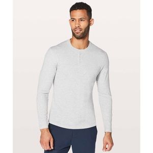 Lululemon Grey 5 Year Basic Long Sleeve Henley Top
